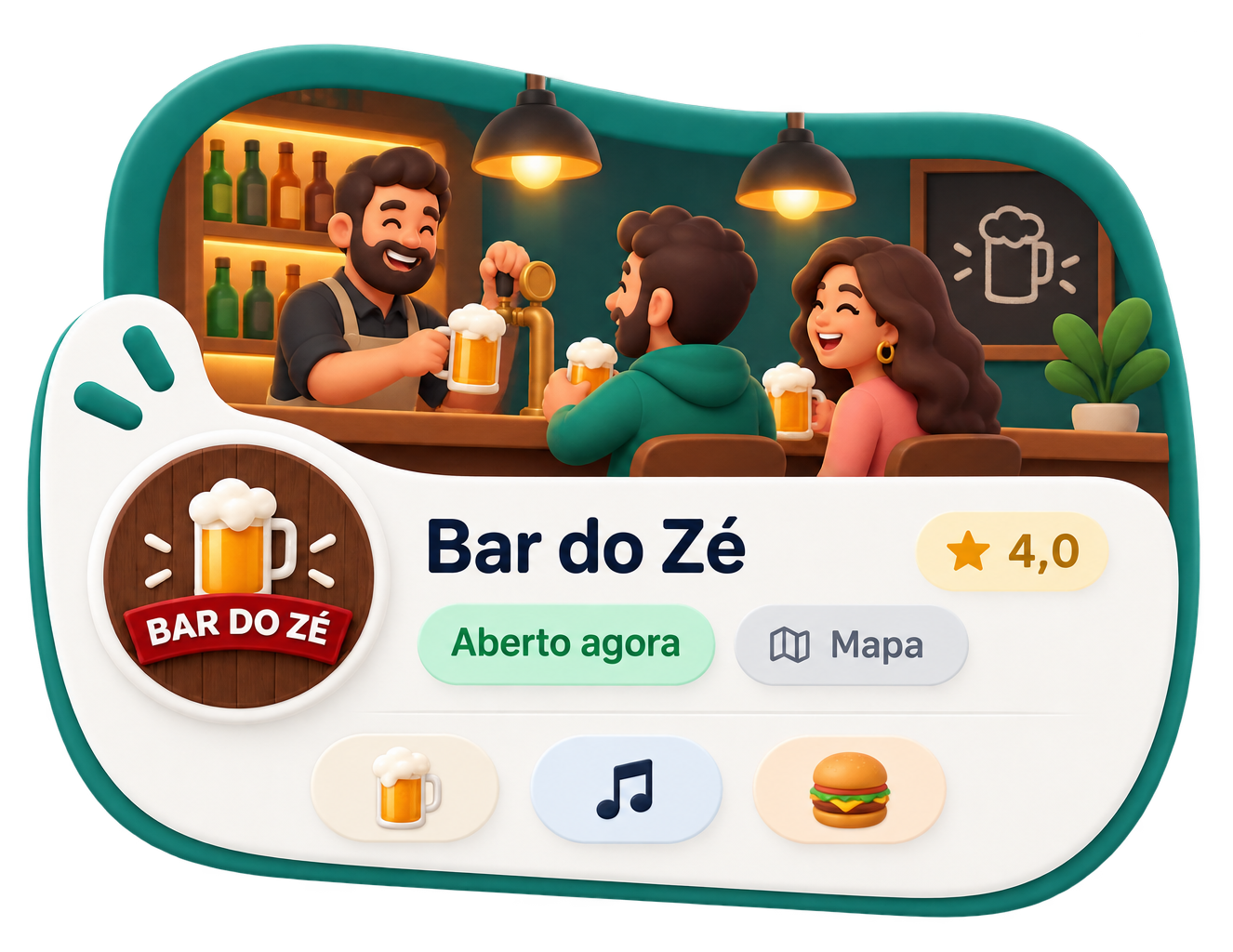 Tela inicial do app Pubber